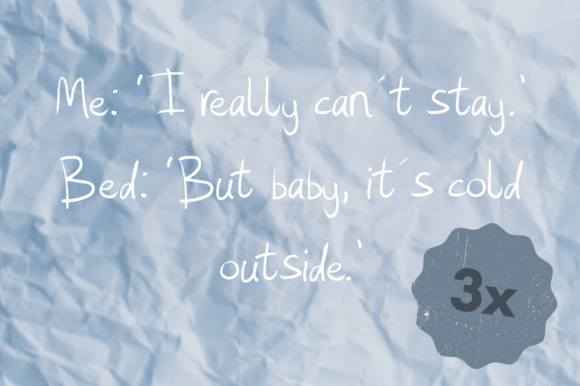 3x POSTKARTE "Cold outside" DIN A6 | B-Ware