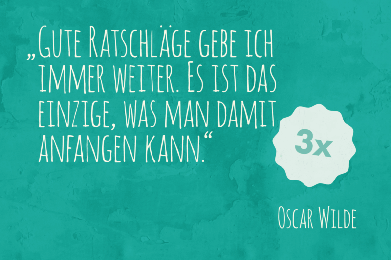 3x POSTKARTE "Gute Ratschläge" DIN A6 | B-Ware